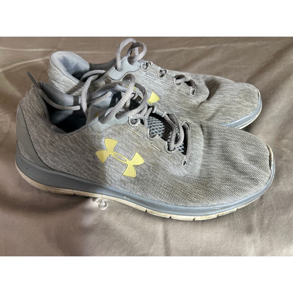 Under Armour Gray Yellow Women's Remix Running Shoes 8.5